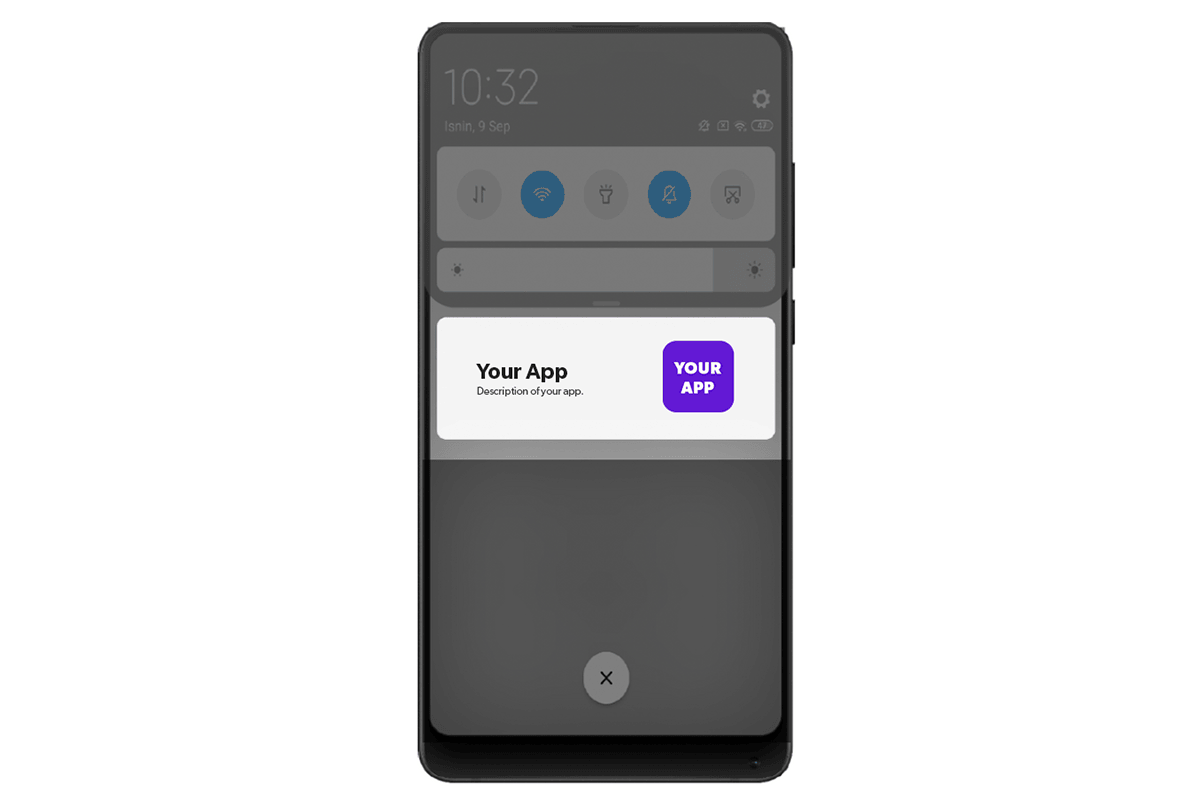 OEM push notification ad appearing in Android notification panel