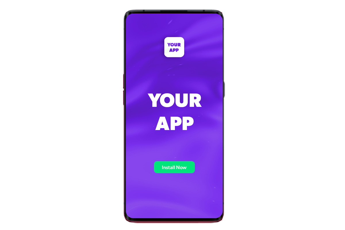 OEM full-screen splash screen ad on mobile device