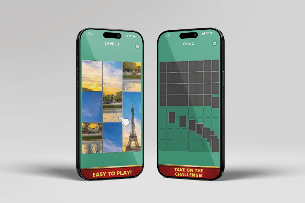 Jig Solitaire game combining card gameplay with jigsaw puzzle completion