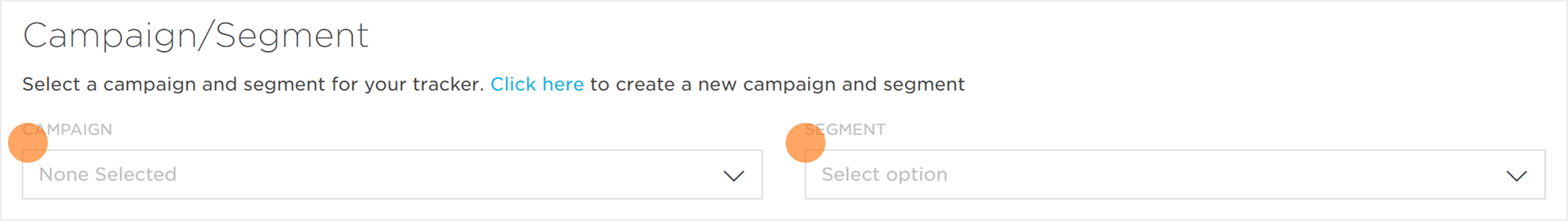 Selecting an existing campaign and segment in Kochava