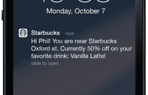 Starbucks app, location-based ads, mobile app marketing